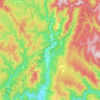 Topografische Karte Akatarawa River, Höhe, Relief