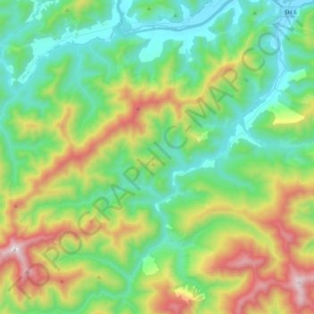 Topografische Karte Wakamarina River, Höhe, Relief