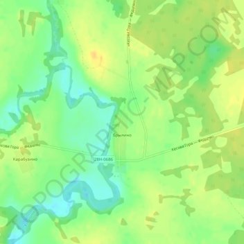 Topografische Karte Брылино, Höhe, Relief