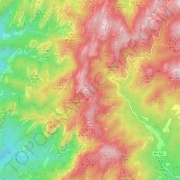 Topografische Karte Serra de l'Obac, Höhe, Relief