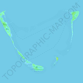 Topografische Karte Addu Atoll, Höhe, Relief