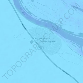 Topografische Karte Владимировка, Höhe, Relief