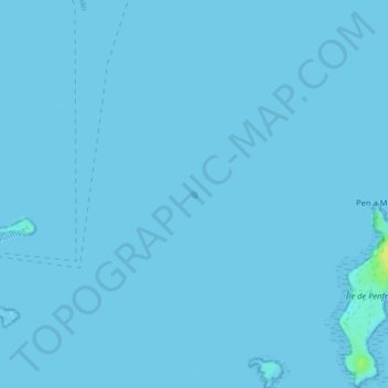 Topografische Karte Île de Guiriden, Höhe, Relief