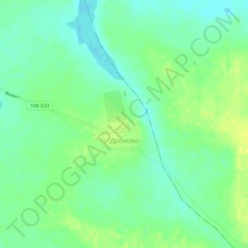 Topografische Karte Дроново, Höhe, Relief