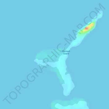 Topografische Karte Mariquit Island, Höhe, Relief