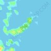 Topografische Karte Mahee Island, Höhe, Relief