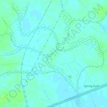Topografische Karte Spring Gully, Höhe, Relief