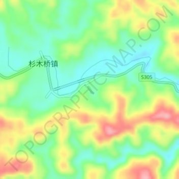 Topografische Karte 马史峪水库, Höhe, Relief