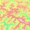 Topografische Karte Batura Glacier, Höhe, Relief