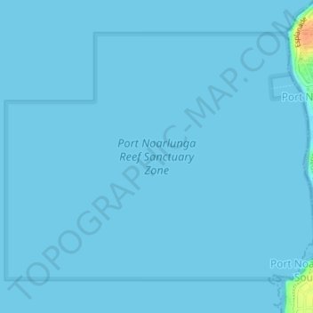 Topografische Karte Port Noarlunga Reef Sanctuary Zone, Höhe, Relief