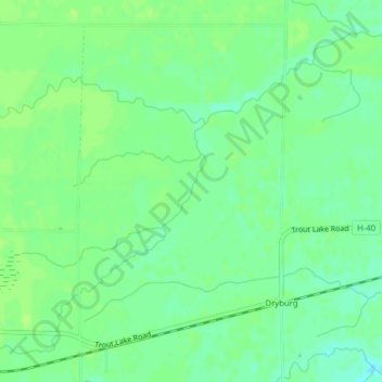 Topografische Karte Trout Brook, Höhe, Relief