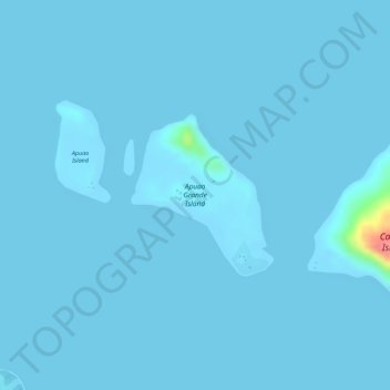 Topografische Karte Apuao Grande Island, Höhe, Relief