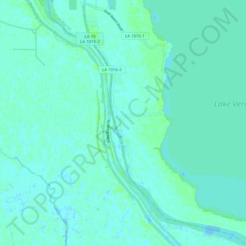 Topografische Karte Belle River, Höhe, Relief
