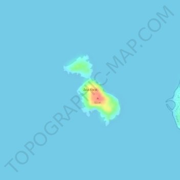 Topografische Karte Isla Foca, Höhe, Relief
