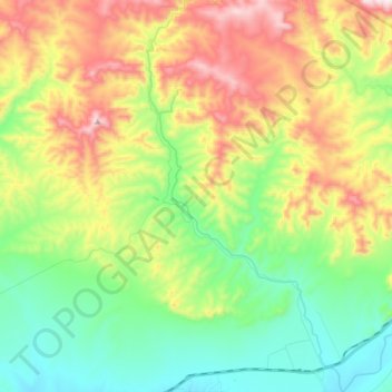 Topografische Karte Cango, Höhe, Relief