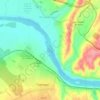 Topografische Karte Rio Tejo, Höhe, Relief
