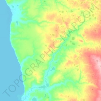 Topografische Karte Таналау, Höhe, Relief