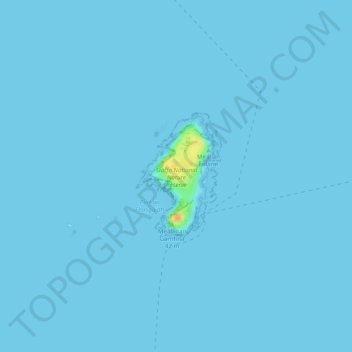Topografische Karte Staffa, Höhe, Relief