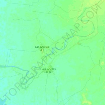 Topografische Karte Rio Fuerte, Höhe, Relief