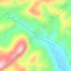 Topografische Karte Río Azagua, Höhe, Relief