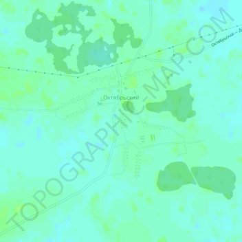 Topografische Karte Октябрьский, Höhe, Relief
