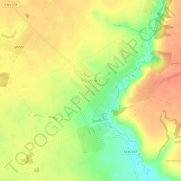 Topografische Karte Марково, Höhe, Relief