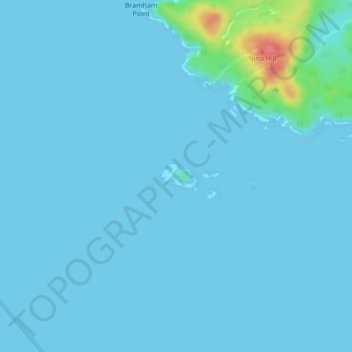 Topografische Karte Mayor Island, Höhe, Relief