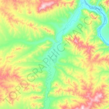 Topografische Karte Бурен, Höhe, Relief
