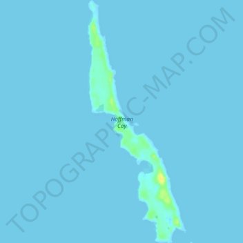 Topografische Karte Hoffman Cay, Höhe, Relief