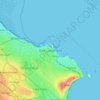 Topografische Karte Dunleary, Reliefkarte, Höhenkarte