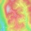 Topografische Karte Monte Baldo, Reliefkarte, Höhenkarte