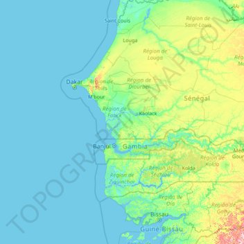 Topografische Karte Fatick, Höhe, Relief