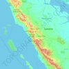 Topografische Karte West-Sumatra, Höhe, Relief