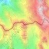 Topografische Karte Cime du Mercantour, Reliefkarte, Höhenkarte
