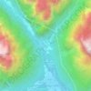 Topografische Karte Listolade, Reliefkarte, Höhenkarte