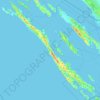 Topografische Karte Dugi otok, Höhe, Relief