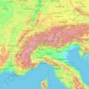 Topografische Karte Alpi, Höhe, Relief
