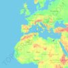 Topografische Karte Nederland, Höhe, Relief