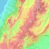 Topografische Karte Cauca, Höhe, Relief