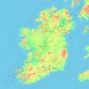 Topografische Karte Irland, Höhe, Relief