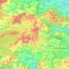 Topografische Karte Arlon, Reliefkarte, Höhenkarte