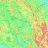 Topografische Karte Umbria, Höhe, Relief