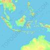 Topografische Karte Indonesien, Höhe, Relief
