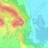 Topografische Karte Candia Canavese, Reliefkarte, Höhenkarte