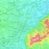 Topografische Karte Turin, Reliefkarte, Höhenkarte