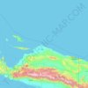 Topografische Karte Papua, Höhe, Relief
