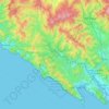Topografische Karte La Spezia, Reliefkarte, Höhenkarte
