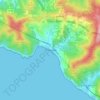 Topografische Karte Moneglia, Reliefkarte, Höhenkarte