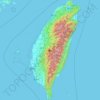 Topografische Karte Taiwan, Höhe, Relief