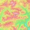 Topografische Karte Marmolata, Reliefkarte, Höhenkarte
